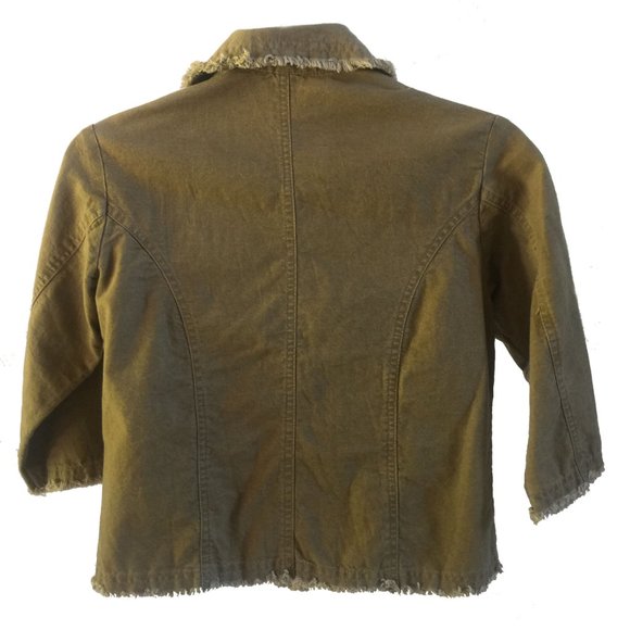 Cropped army-green jacket - Picture 5 of 5